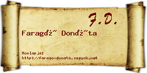 Faragó Donáta névjegykártya
